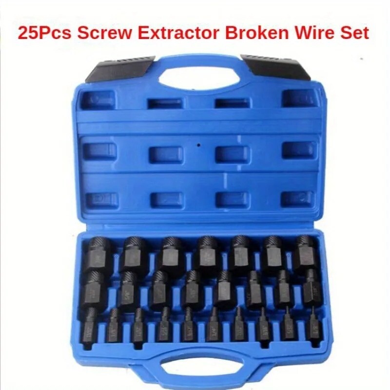 ya 25 25pcs New Damaged Screw Extractor Hexagon Bolt Removal Tool Inch Broken