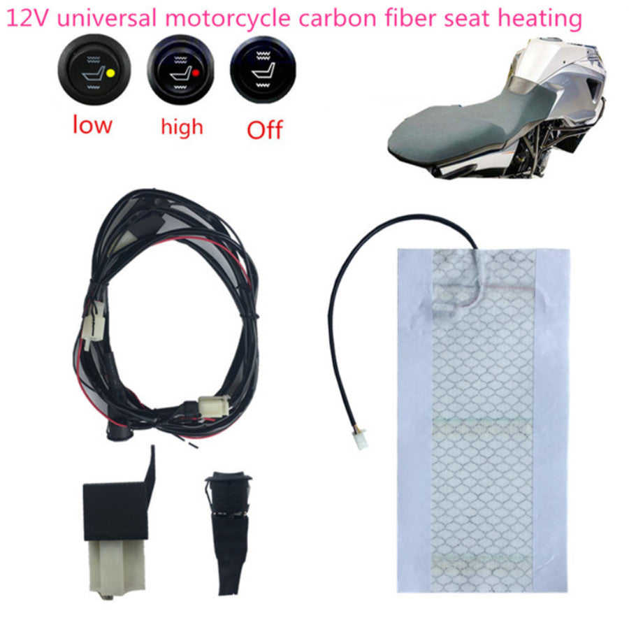 ya 5 8.7 Universal Motorcycle ATV UTV E-BIKE Carbon Fiber for Seat Heater Electric Heated Pad