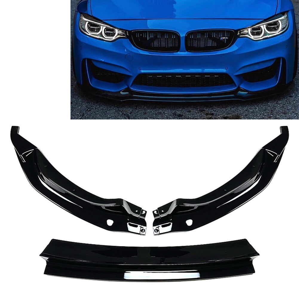 ya 4 6.17 Front Bumper Lower Spoiler Splitter Lip for BMW F80 M3 F82 F83 M4 2015-20 Gloss