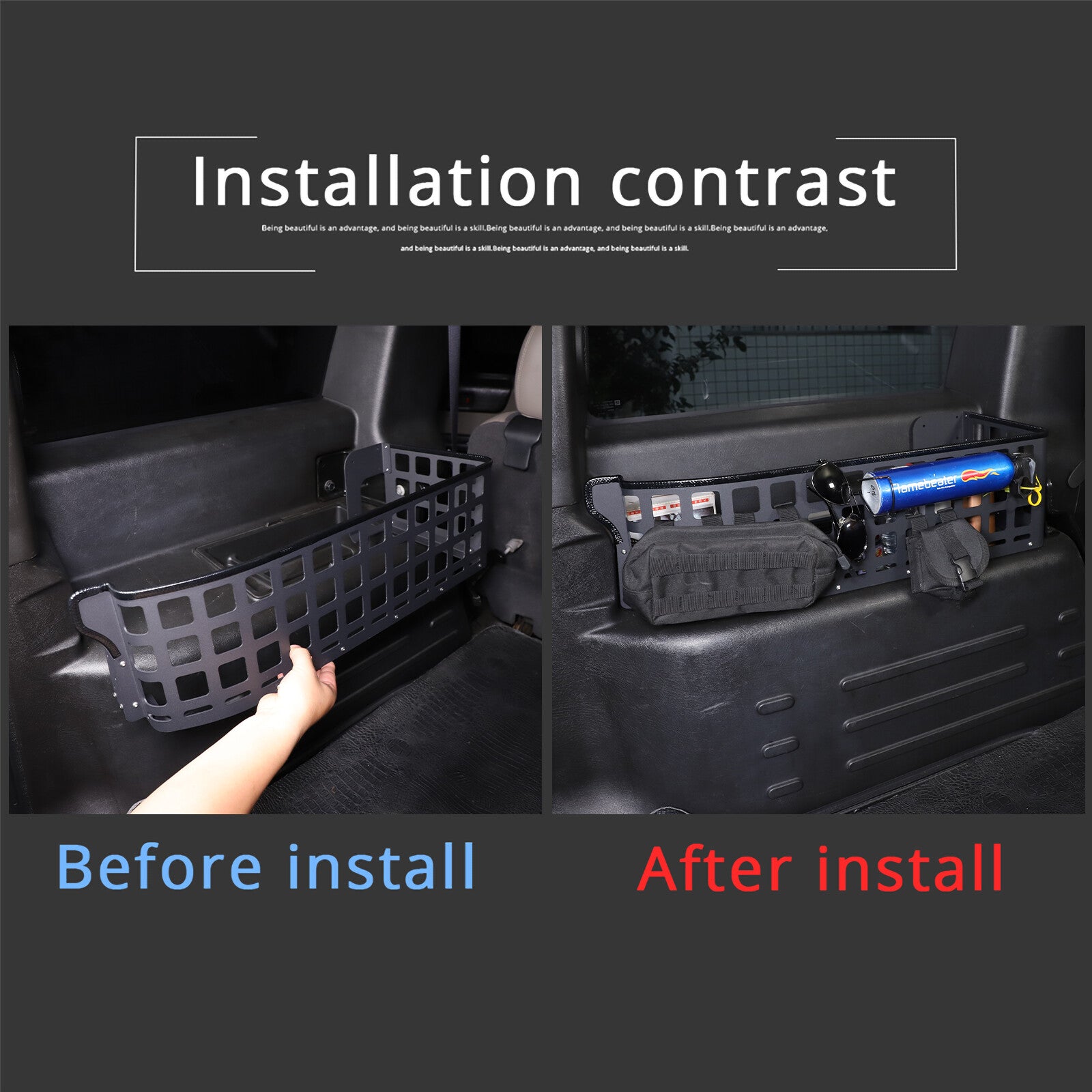 ya 5 6.16.2 Rear cargo trunk left side storage box storage tray for HUMMER H2 2003 - 2007 USA