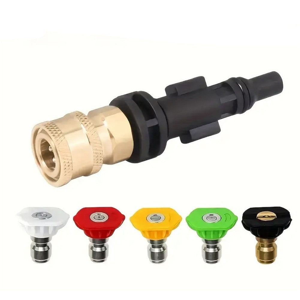 ya 26 Pressure Washer Foam Pot with 14 Inch Quick Connect and Five Nozzle Attachments