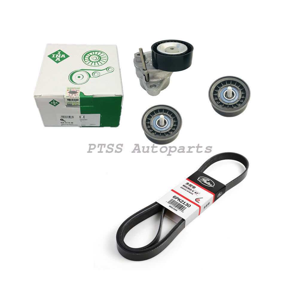ya 10 5.29.2 INA OE Belt Drive Kit and Gates Belt A2762000370 for Mercedes C300 C350 GLE350