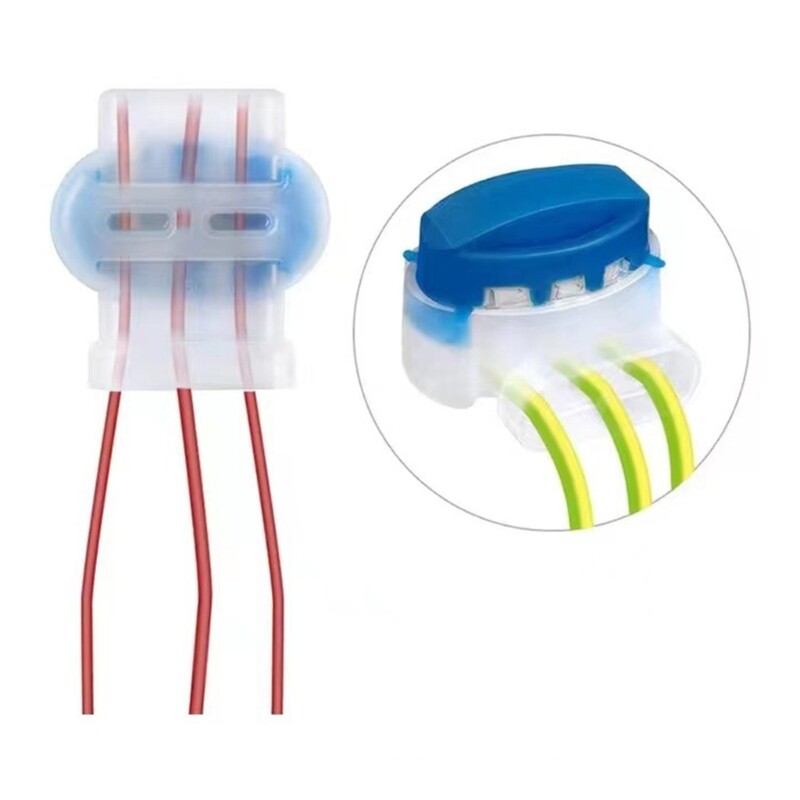 ya 14 20 Pcs 3 Way Lock Wire Connectors Termi l Block Waterproof Cable Connector