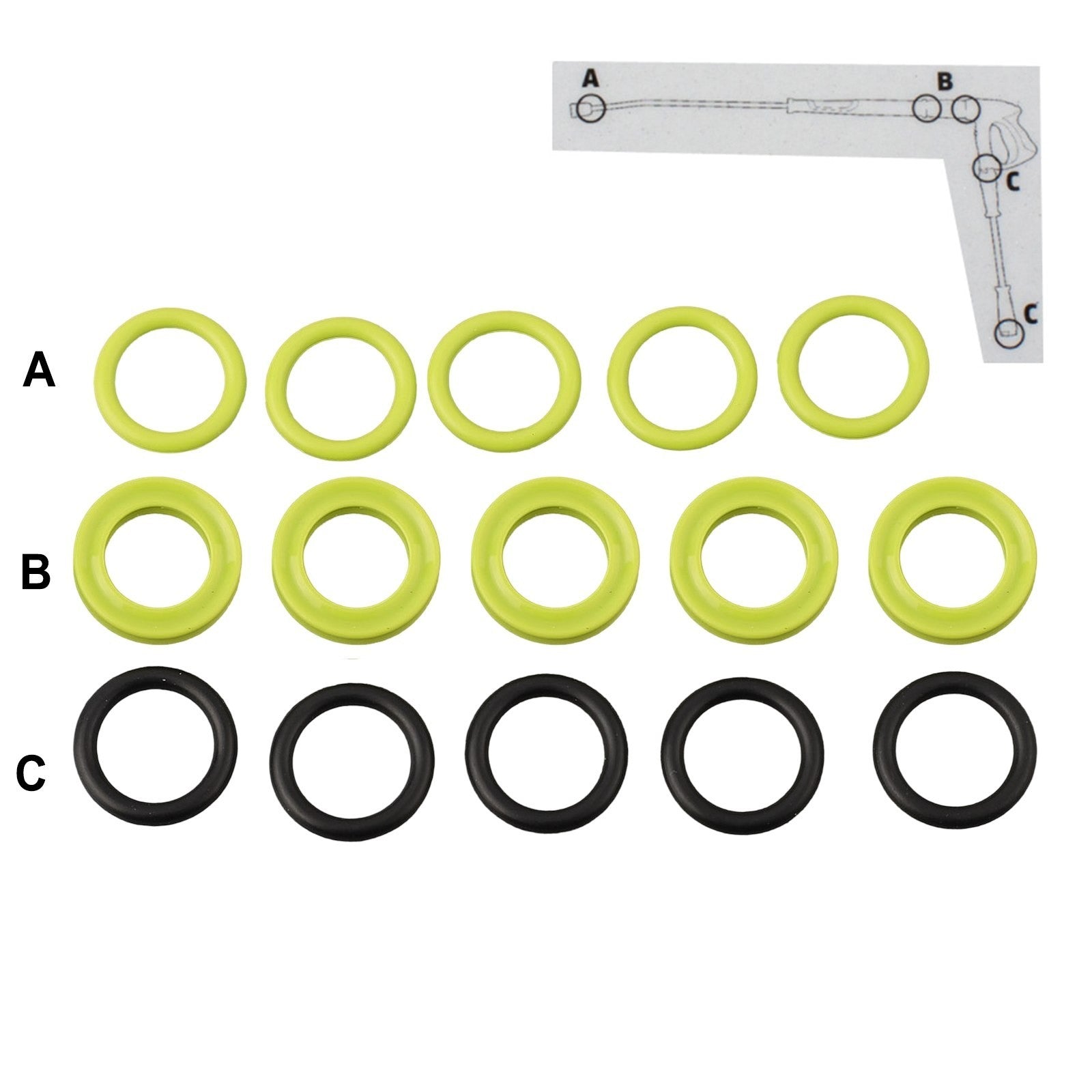 ya 25 For EasyForce For Spray LanceHoses TR Seals Replacement Set Easy Installation