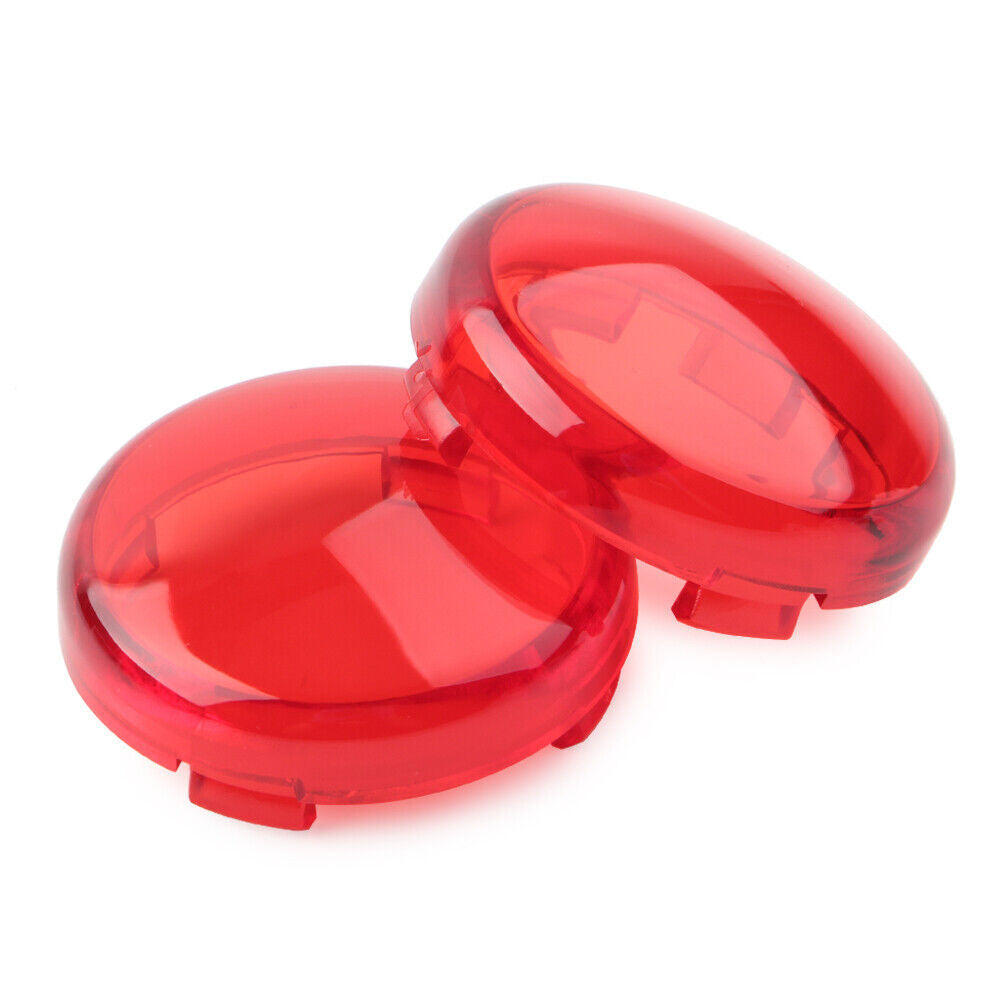 ya 5 6.16.2 2-piece motorcycle turn signal light lens cover red for Harley Sportster Road King