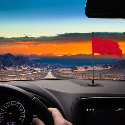 ya 5 8.7 Metal Flag Pole Vehicle Flagpole Base Magnetic Flags for Cars Mount