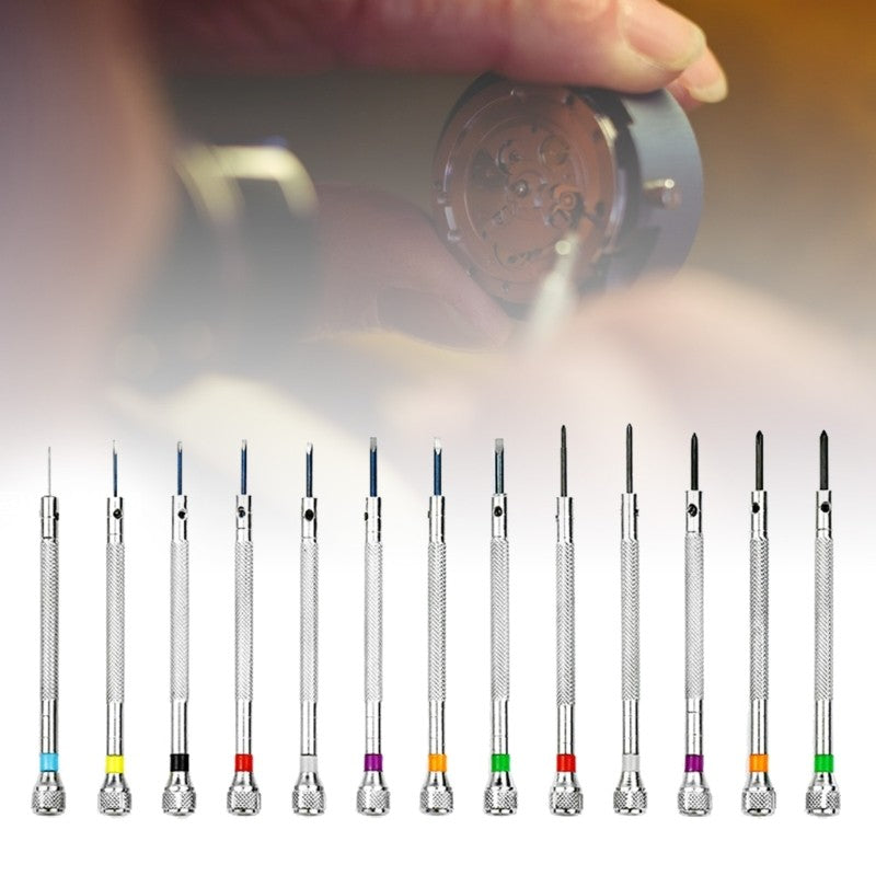 ya 26 13Pcs Brightly Colored Screwdriver For Eyeglass Watch Delicate Component Fixing