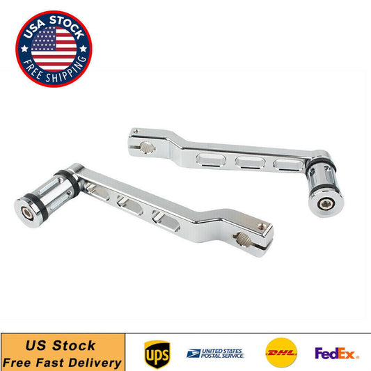 ya 11 6.8 Chrome Arm Heel&shift Toe levers w/Shifter Pegs CNC Fit for Harley Touring Road King
