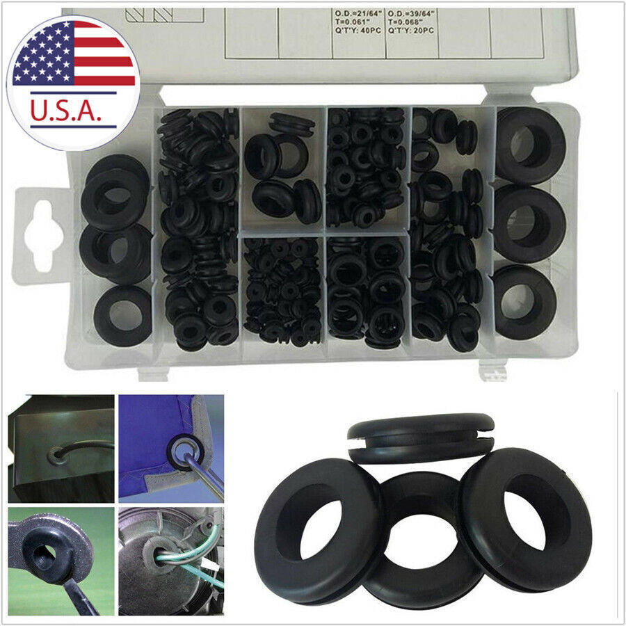 ya 9 6.5.3 180 Pcs Mixed Sizes Automobile Assortment Electrical Gasket Rubber Grommet Rings