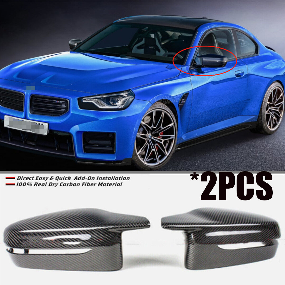 ya 11 10.28 FOR 21-24 G80 M3 G82 G83 M4 G87 M2 CARBON FIBER REPLACEMENT SIDE MIRROR CAP