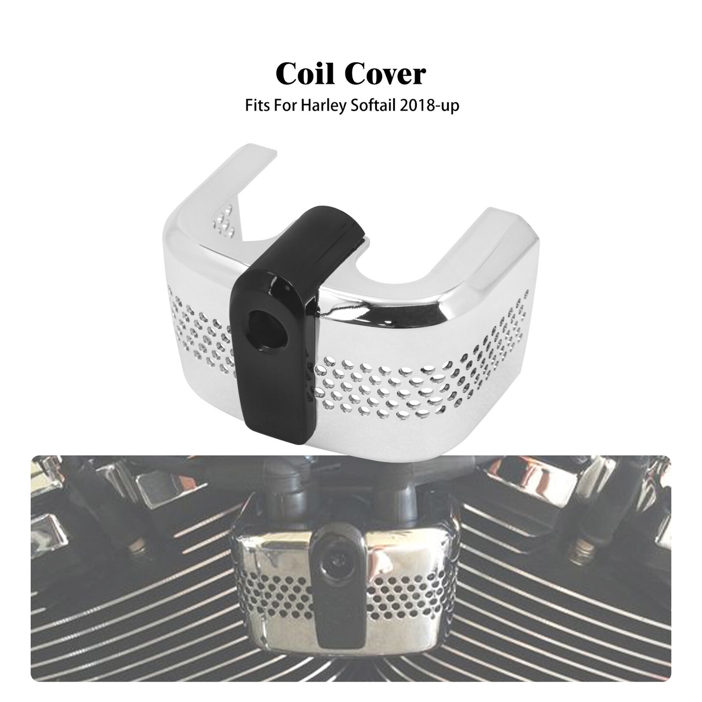 ya 5 8.7 Chrome ABS Ignition Coil Cover for Harley Softail Breakout Street Fat Bob 18-24
