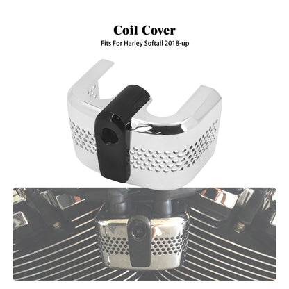 ya 5 8.7 Chrome ABS Ignition Coil Cover for Harley Softail Breakout Street Fat Bob 18-24
