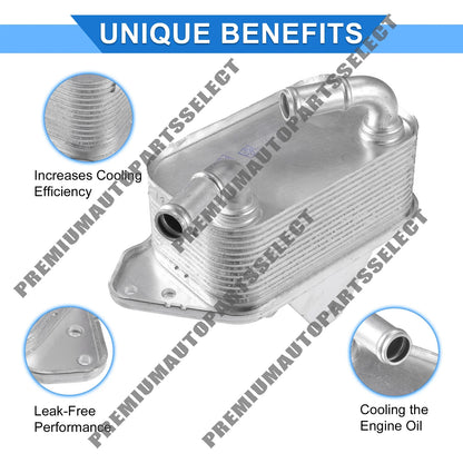 ya 5 8.7 Engine oil cooler with gasket 06E117021G suitable for Audi for A4 A5 A6 A7 for A8 for Q5 Q7 S4 S5