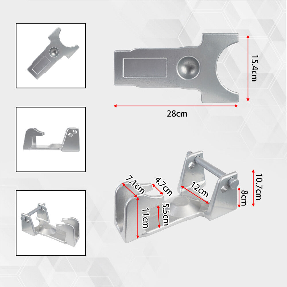 ya 5 8.7 TL-50 Gooseneck Hitch Lock W/Combination Lock RV Livestock Hauler Trailer Silver