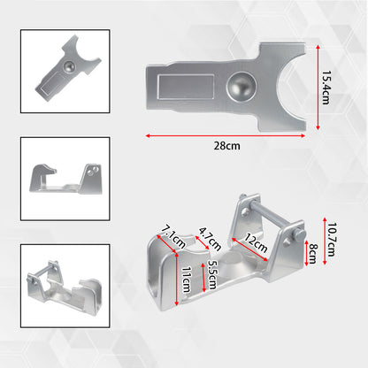 ya 5 8.7 TL-50 Gooseneck Hitch Lock W/Combination Lock RV Livestock Hauler Trailer Silver