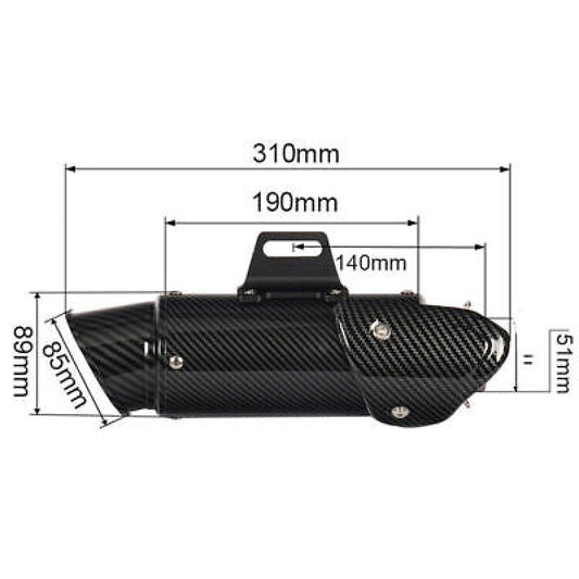 ya 2 6.26.2 Motorcycle Pipe Insert Muffler 51mm Tail Tip Vent Pipe Baffle Silencer