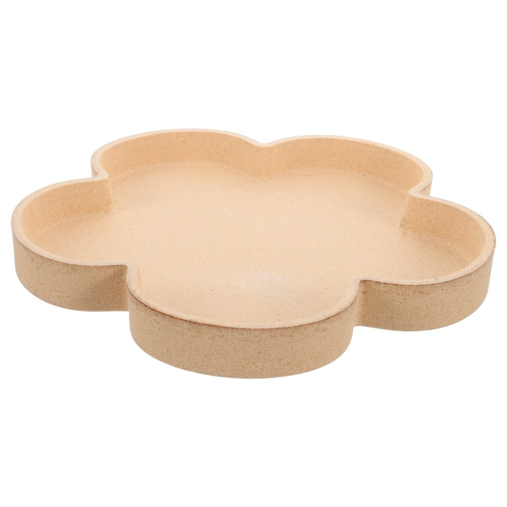 ya 5 8.7 Pot Flower-shaped Tray Office Table Decorative Wood Tea Serving Food