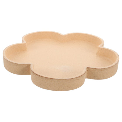 ya 5 8.7 Pot Flower-shaped Tray Office Table Decorative Wood Tea Serving Food