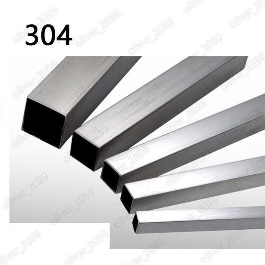 304 Stainless Steel Squre Tubes Length 250mm Select Size