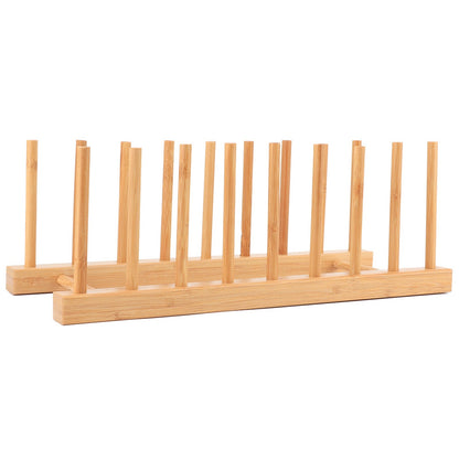 ya 25 Bamboo Dish Rack Plates Holder Kitchen Storage Cabinet Organizer For Cup