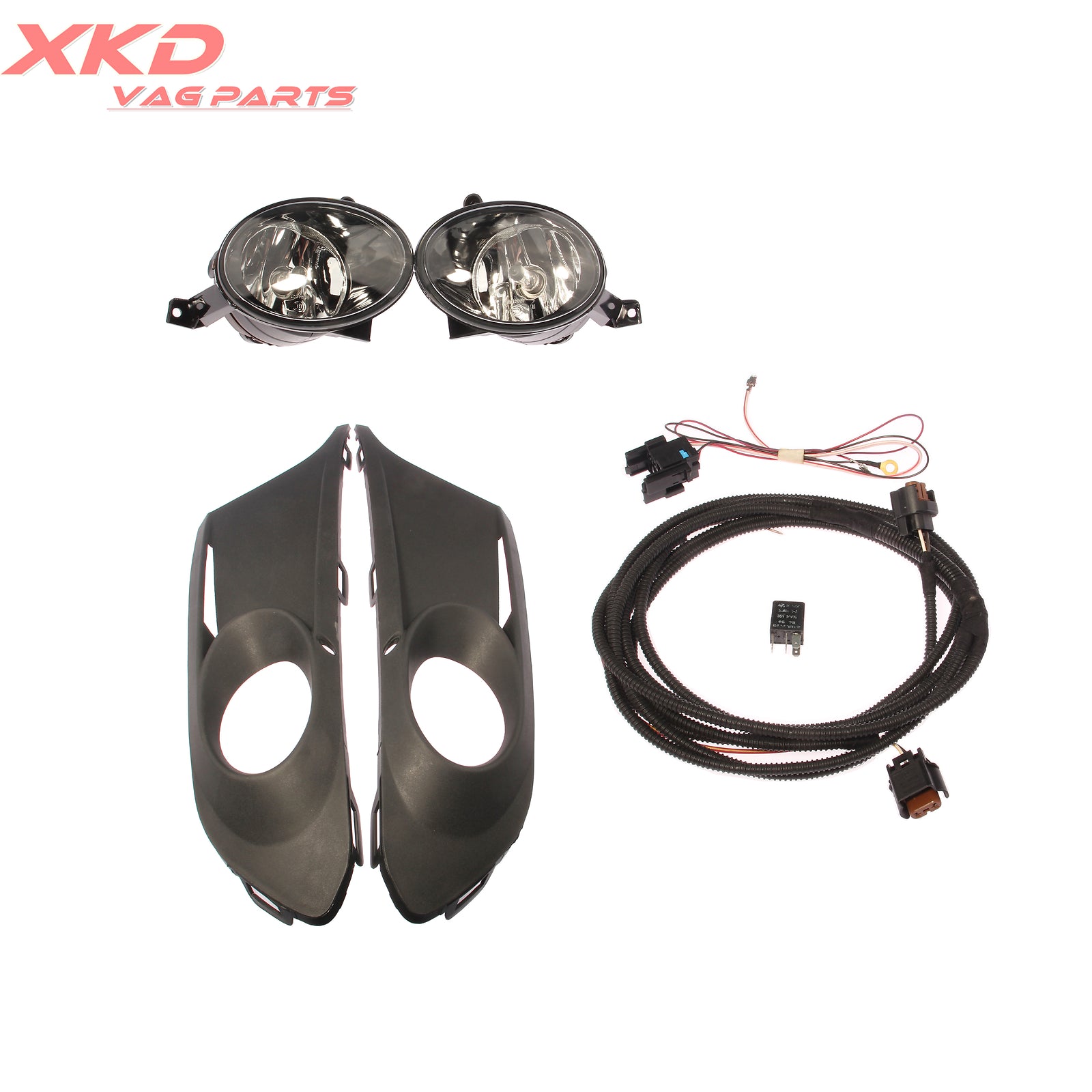 ya 1 7.4 Fog Light Lamp Two Grille Full Kit for VW for JETTA MK6 5K0941699