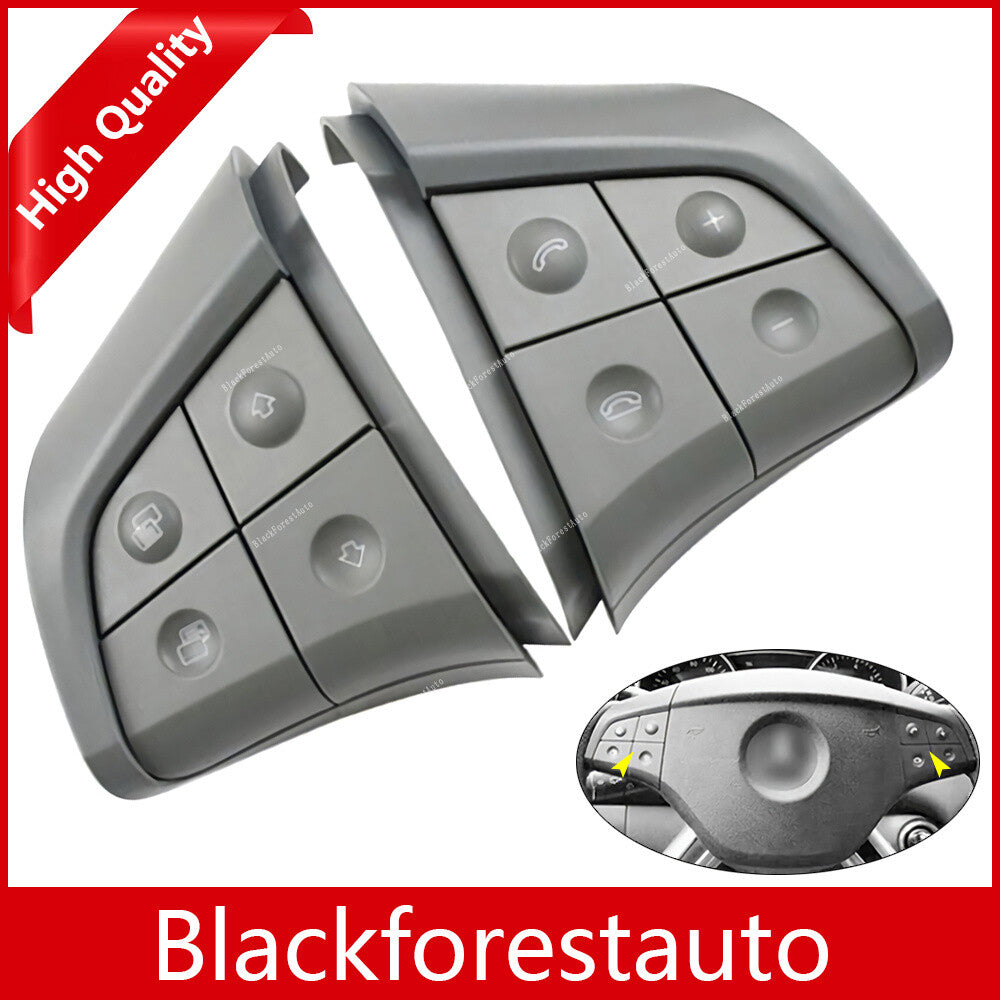 ya 13 Qty 2 Fit for Mercedes-Benz W164 W251 W245 Steering Wheel Switch 4 Button Gray
