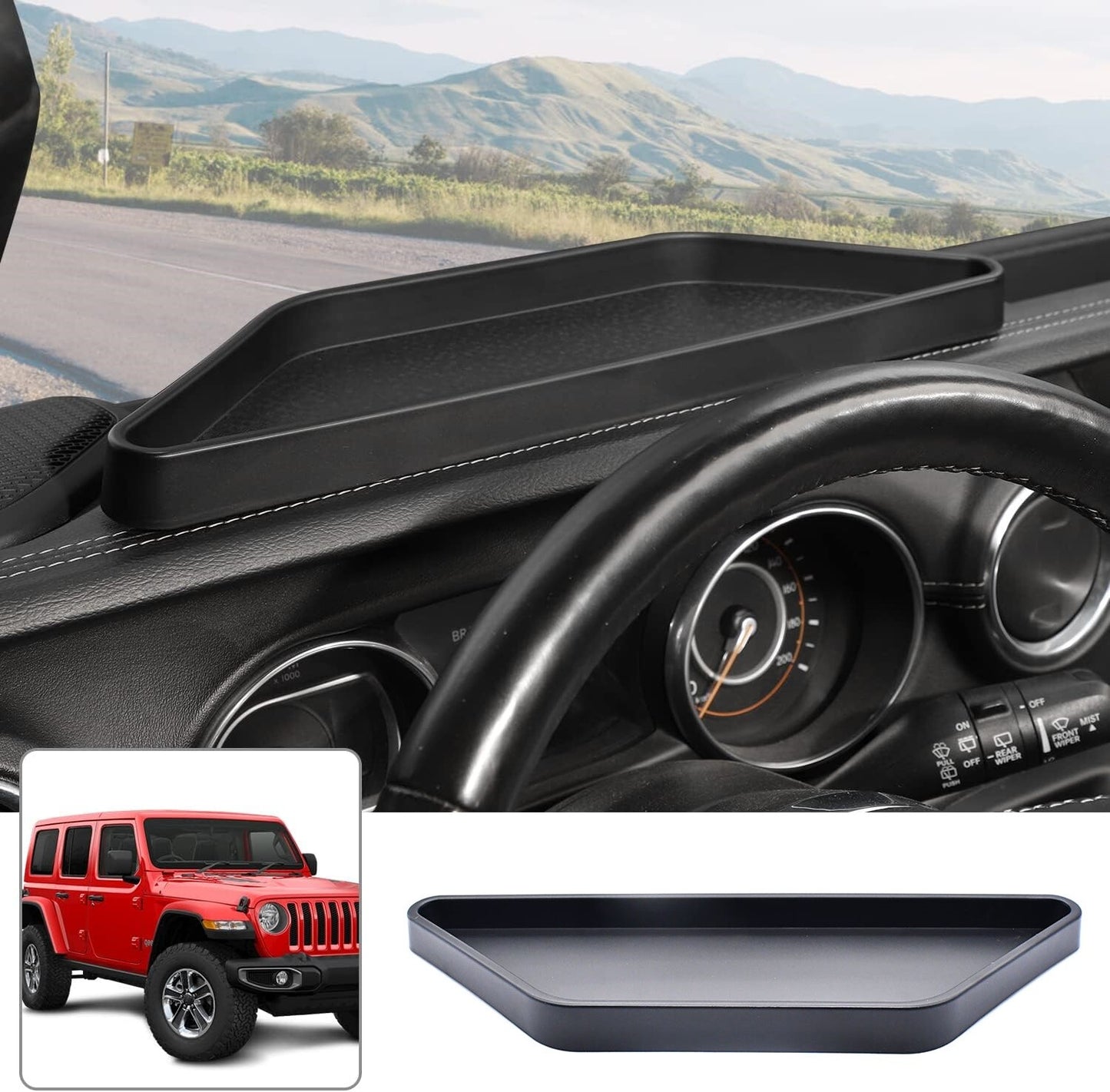 ya 5 8.7 Car Dashboard Storage Box Custom for 2018-2025 for Jeep Gladiator JT Organizer Tray