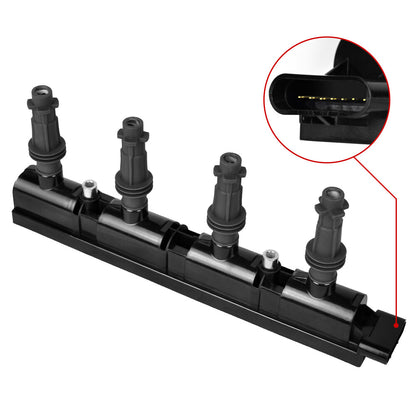 ya 5 8.7 UF669 ignition coil and 4 spark plugs for 1.4L for Buick Encore for Chevrolet for Cruze Sonic Trax