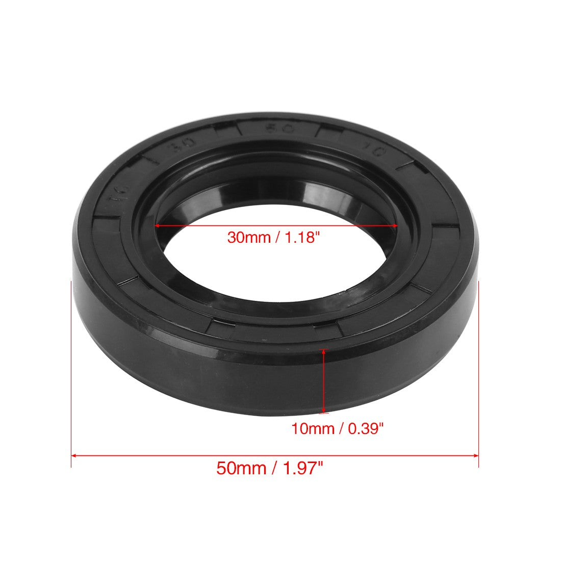 ya 5 8.7 30mm x 50mm x 10mm Rubber Double Lip TC Type Oil Shaft Seal