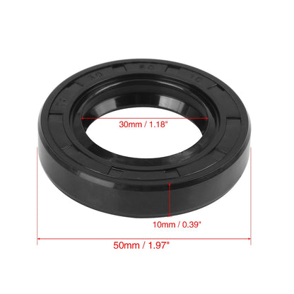 ya 5 8.7 30mm x 50mm x 10mm Rubber Double Lip TC Type Oil Shaft Seal