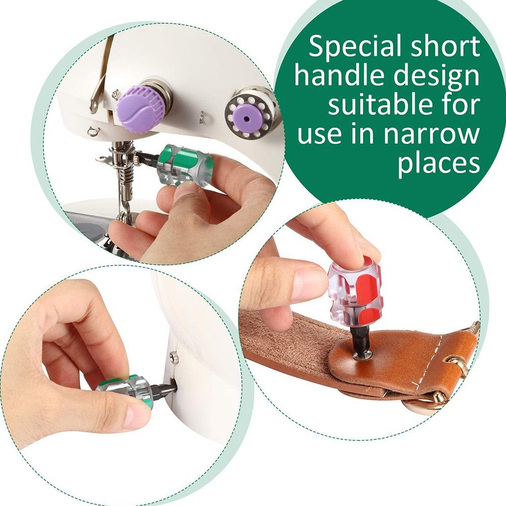 ya 26 Screwdriver Tool Machines Interchangeable Short Handle 6Pcs Anti-slip
