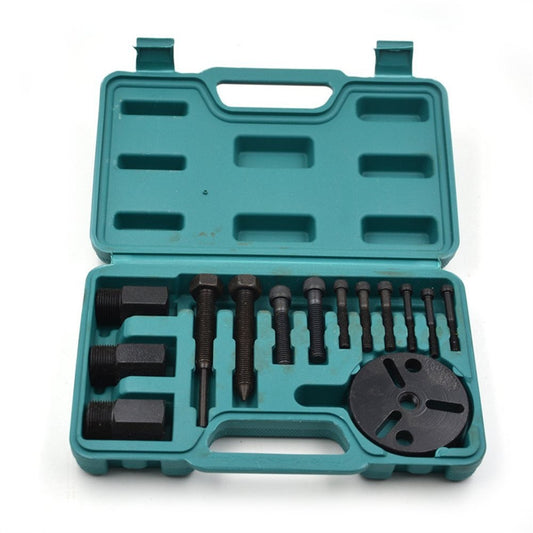 ya 7 6.11 14Pcs Car AC R134a R12 Compressor Clutch Sucker Puller Remover Repair Tools Kit