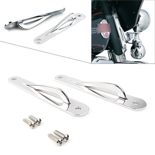 ya 7 6.11 Custom Tie-Down Brackets Teardrop for Harley Touring Ultra Limited FLHTK Chrome