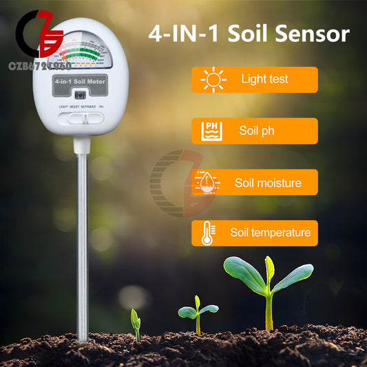 ya 26 4in1 PH Tester Sunlight Soil Moisture Meter Detor Plant Garden Soil PH Meter