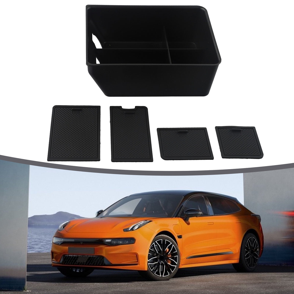 ya 1 8.12.2 baidi Car Armrest Storage Box Center Tray Tidying Accessiories Black for ZEEKR 001