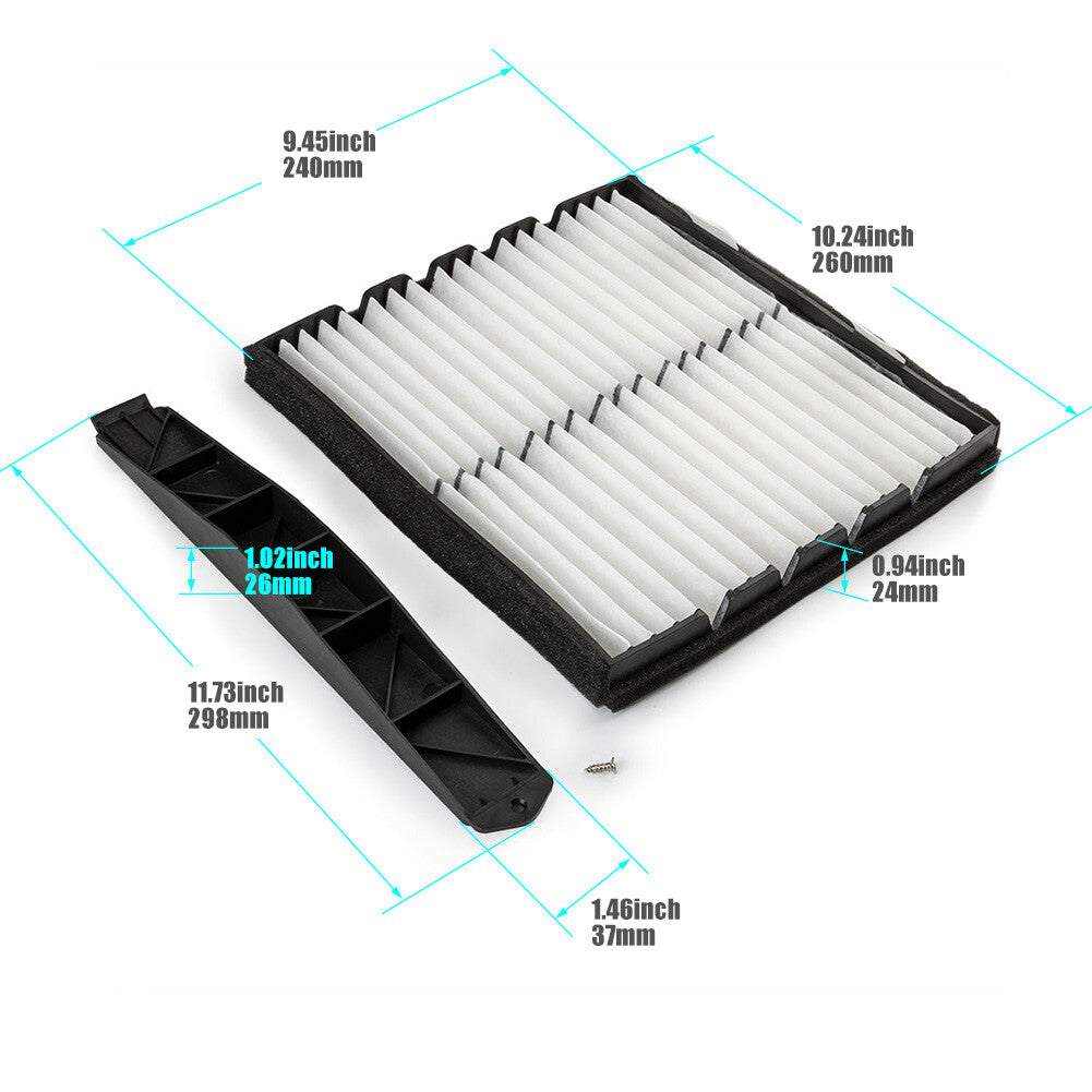 ya 12 5.22 Cabin Air Filter Retrofit Kit for GMC Sierra 4.3L 4.8L 5.3L 6.0L 6.6L 2007-2014