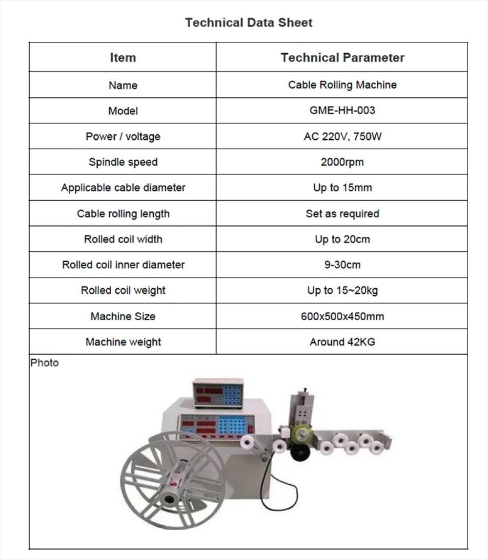 ya 26 Automatic Cable Winding Machine Cable Rolling Machine Length Measuring