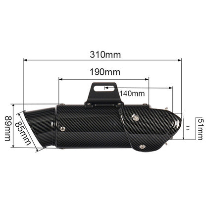 ya 5 8.7 New 51mm for Kawasaki Dirt Bike Muffler Pipe Tail Tip Vent Pipe Silencer