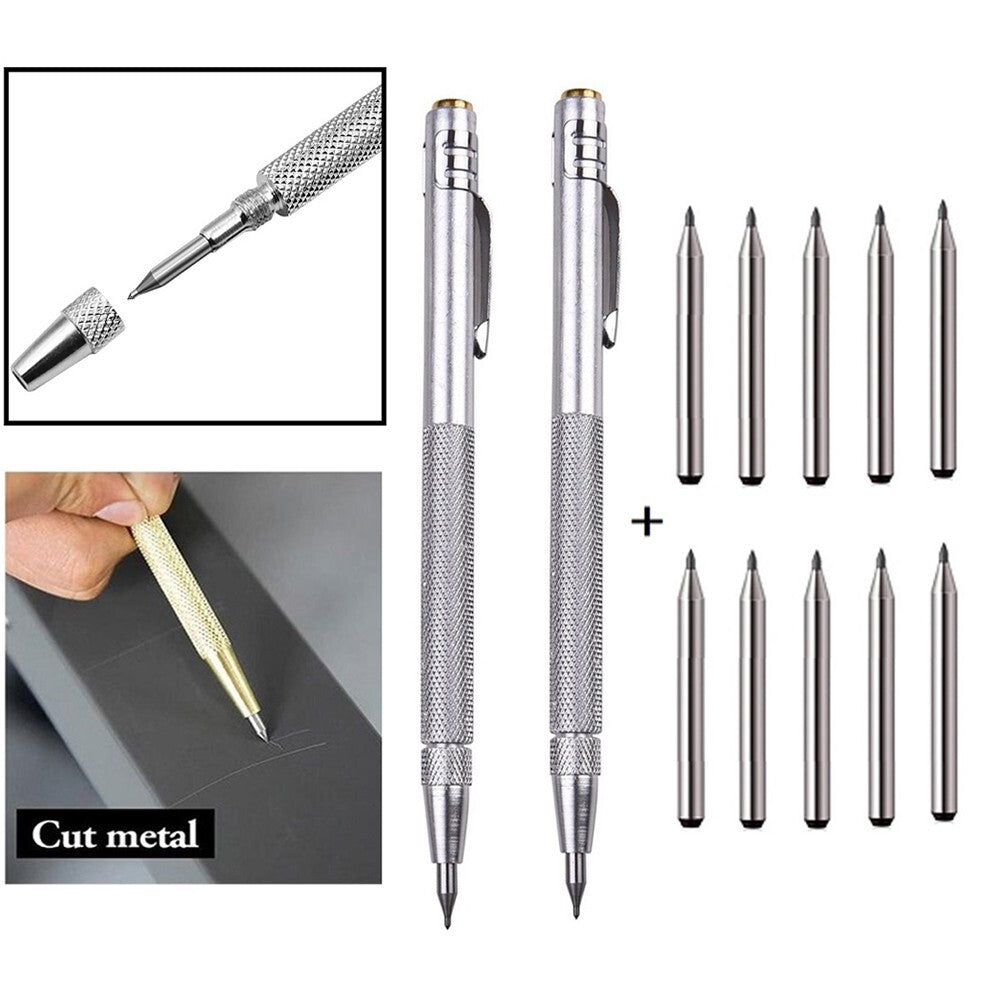 ya 14 12PCS Tungsten Carbide Tip Scriber Engraving Pen-Marking-Tip For Glass Ceramic