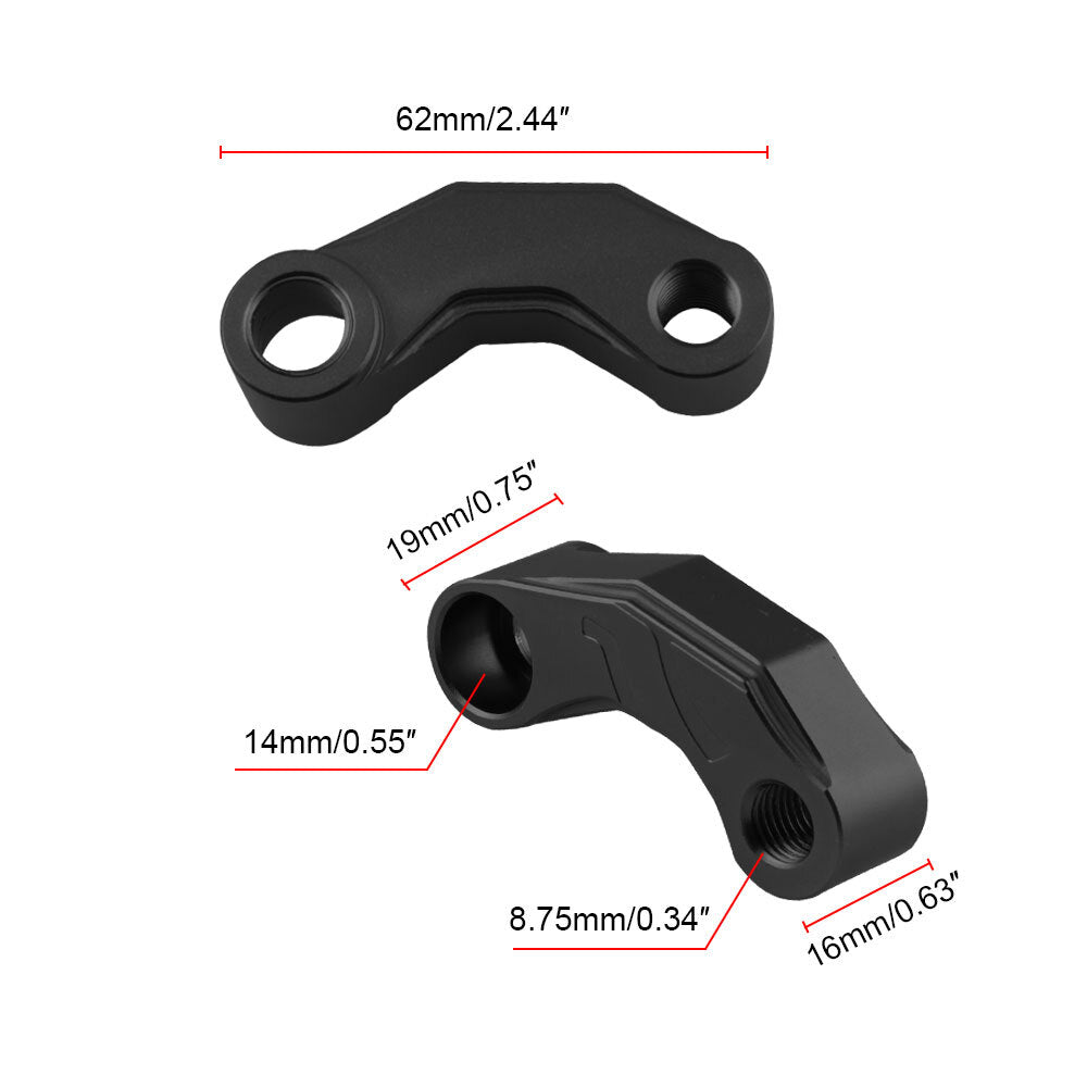 ya 5 8.7 Motorcycle Mirrors Riser Extension Brackets Adapter for BMW R1200GS LC R1200