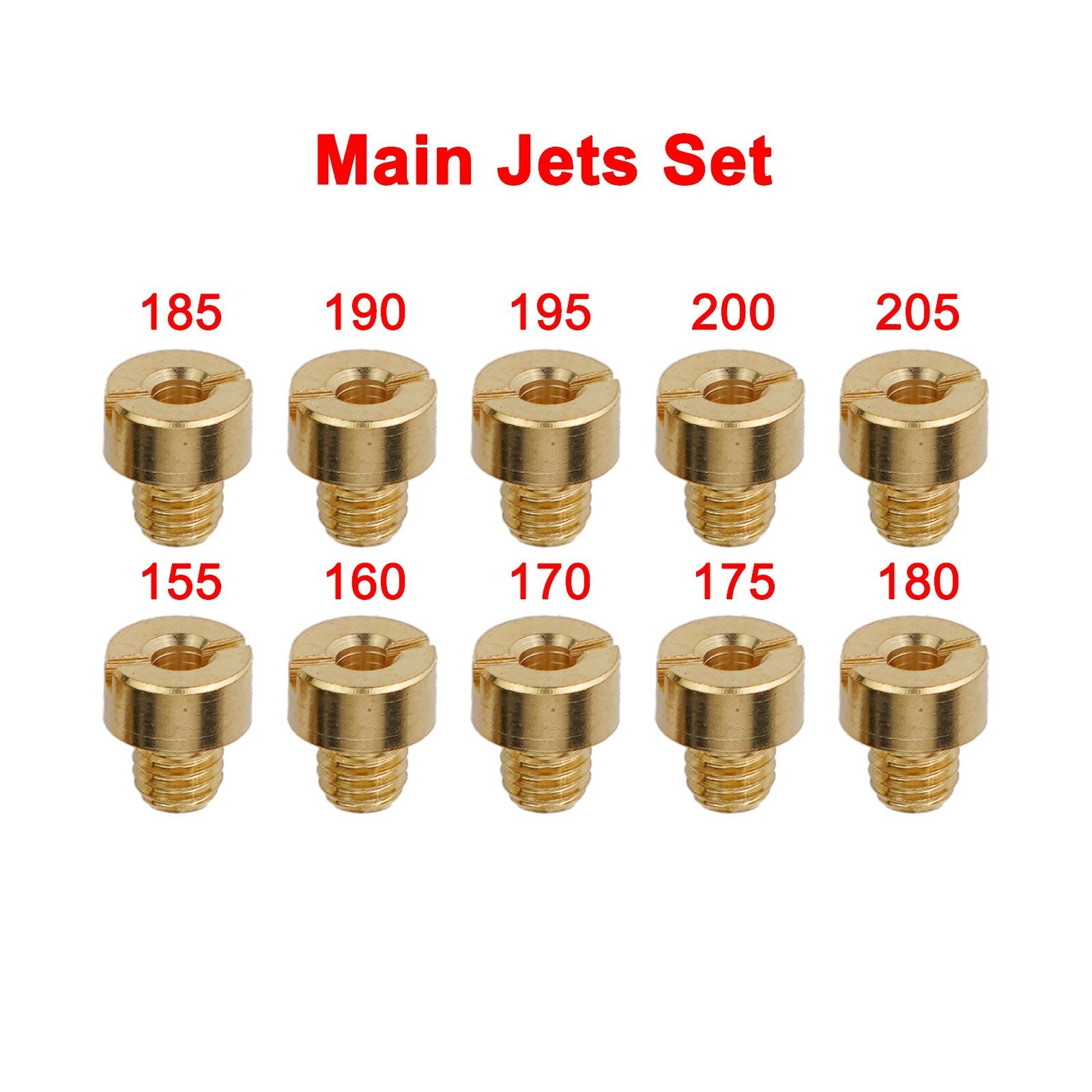 ya 3 6.23 Carb Main Jets For Mikuni Carburetor # 155 160 170 175 180 185 190 195 200 205