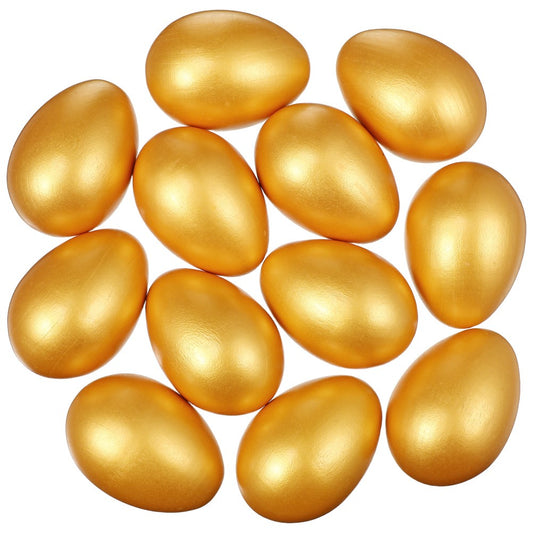 ya 25 12Pcs Easter tural Wooden Easter Eggs Decorative Party Favors Wood