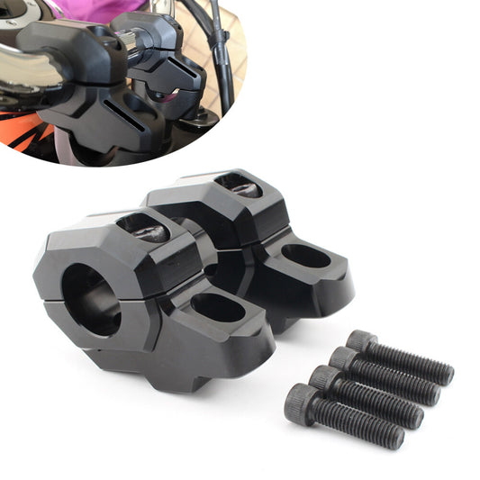 ya 2 6.30 Handlebar Mount Riser Clamp Handle Bar for Kawasaki Z900C Z900RS 2017-2024 Black