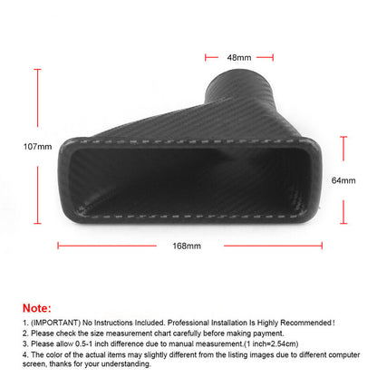 ya 1 8.12 baidi carbon fiber turbine intake pipe air funnel kit appearance car front bumper 
