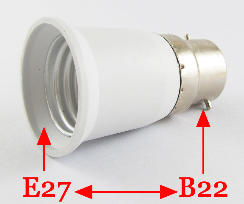 ya 14 10pcs B22 Male to E27 Female Socket Base LED Halogen CFL Light Bulb Lamp Adapter