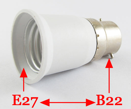 ya 14 10pcs B22 Male to E27 Female Socket Base LED Halogen CFL Light Bulb Lamp Adapter