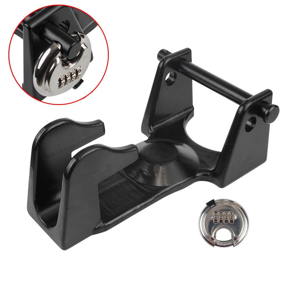 ya 2 6.26.2 TL-50 Gooseneck Hitch Lock W/Combination Lock RVs Livestock Hauler Trailer Black