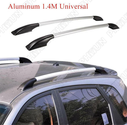 ya 5 8.7 A pair of 1.4-meter black and silver car roof f for Ram e decorations roof luggage rack side rails