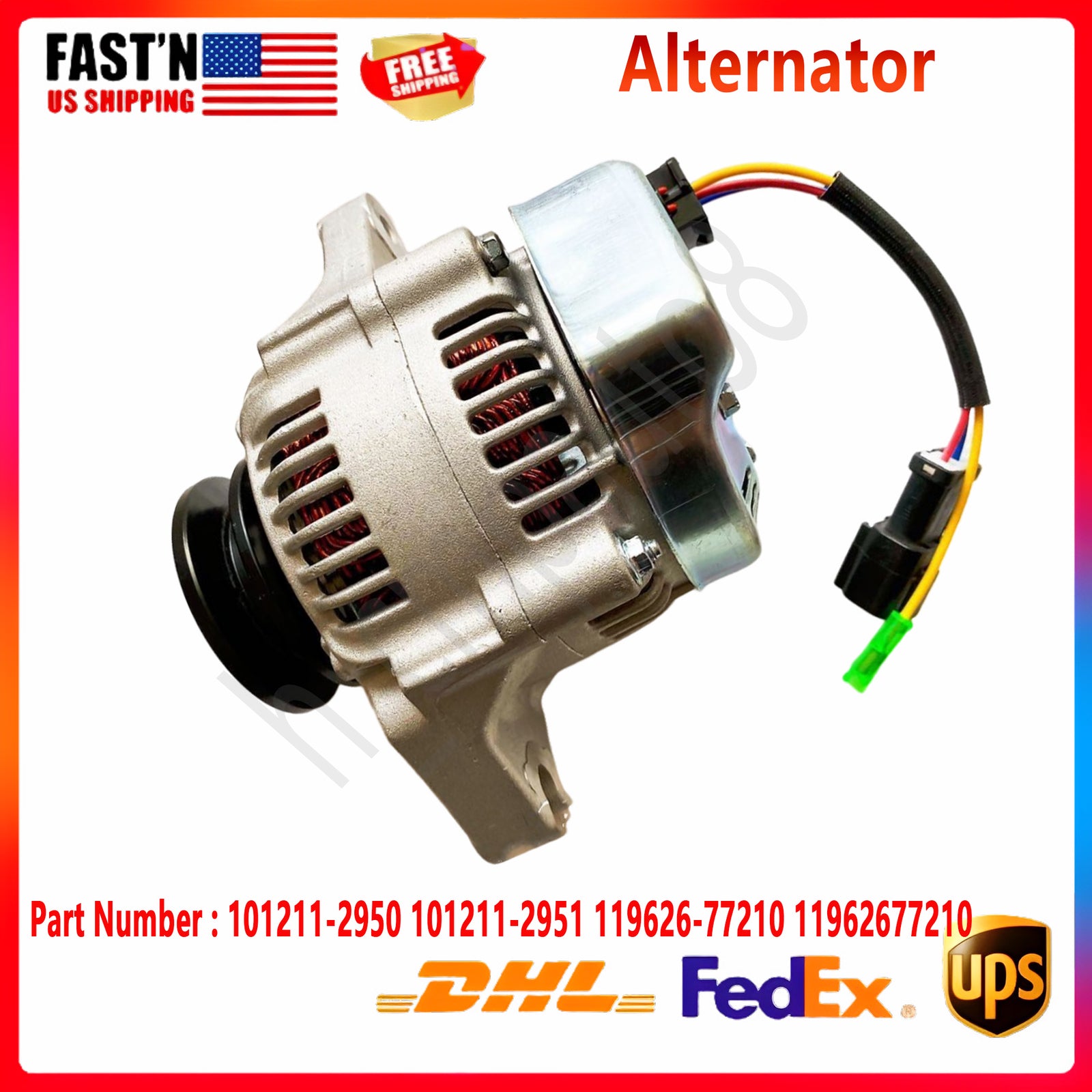 ya 27 7.2 NEW 55A Generator 119626-77210 11962677210 for YANMAR 101211-2950 101211-2951