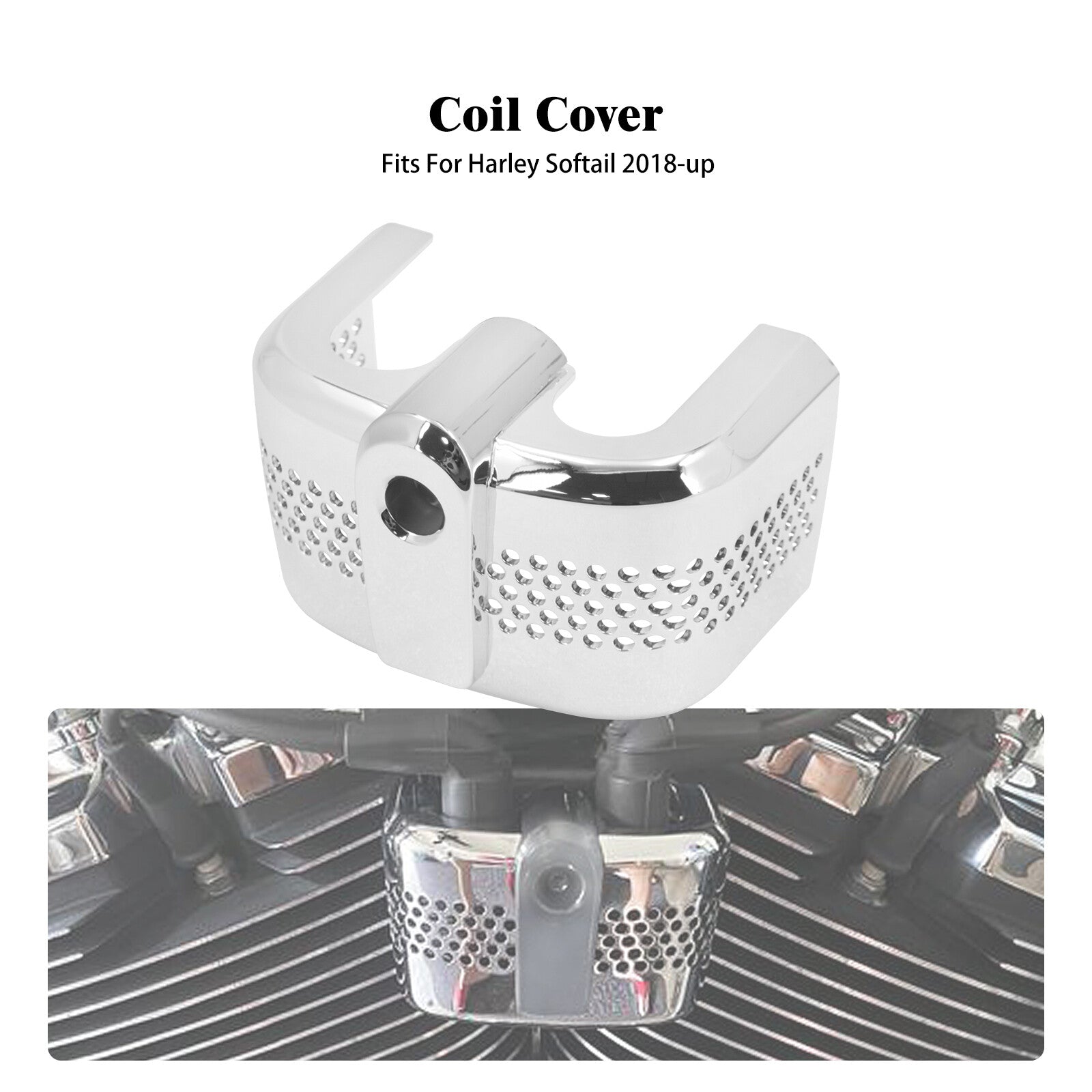 ya 5 8.7 Chrome ABS Plastic Coil Cover for Harley Softail Breakout Street Fat Bob 18-2024